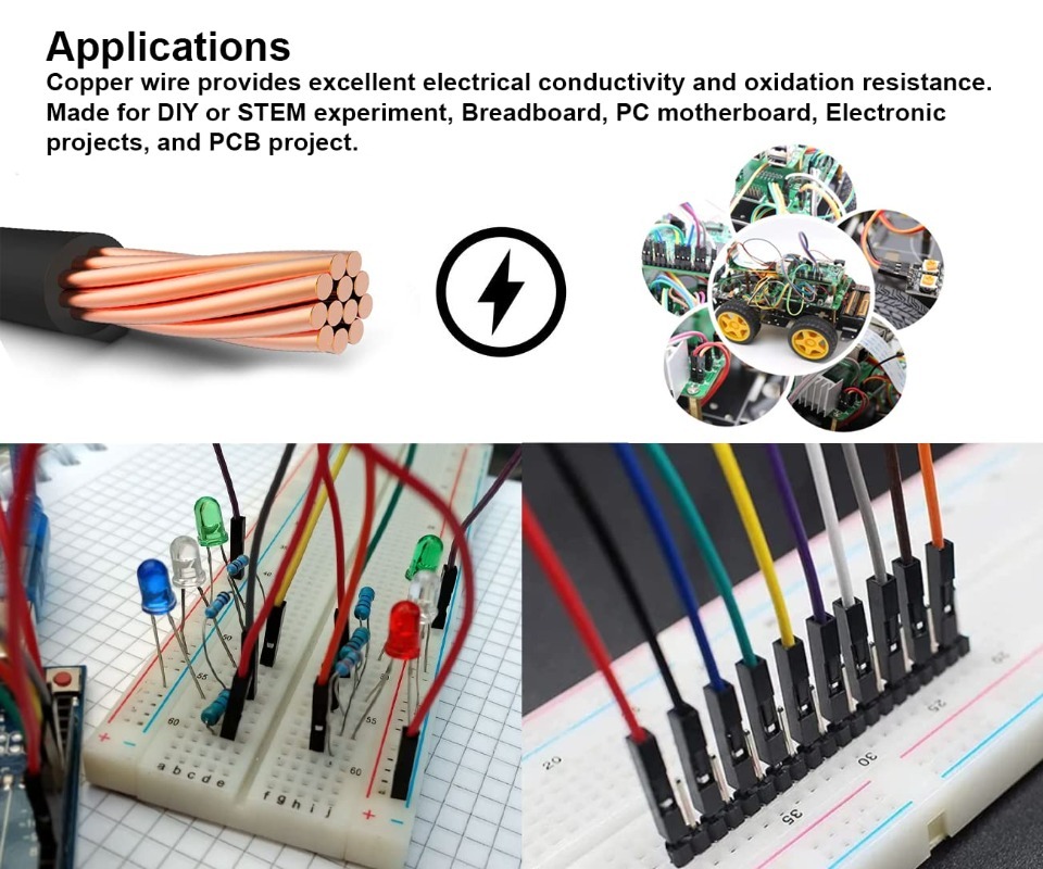 Комплект 40-контактных ленточн – обзор и цена Jumper Wire Kit