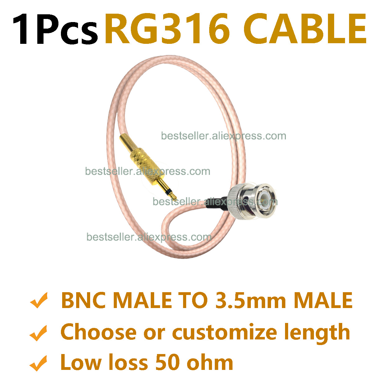 1 шт. RG316 BNC штекер на штек – обзор и цена Jumper Wire Kit